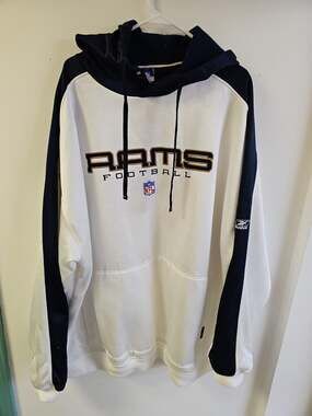 Reebok Team Apparel Los Angeles Rams Football Hoodie Men's Size 4XL